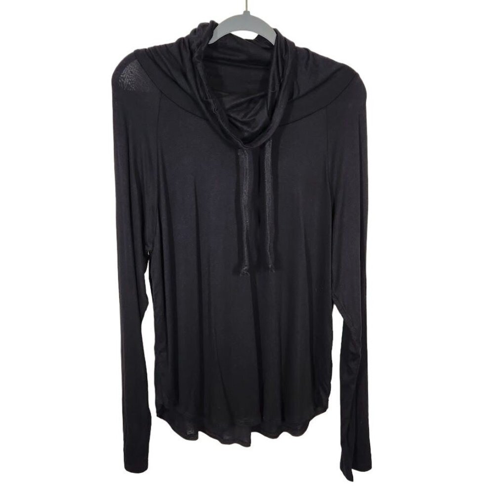 New‎ Sheila Rose Funnel Neck Pullover in Black Size XL